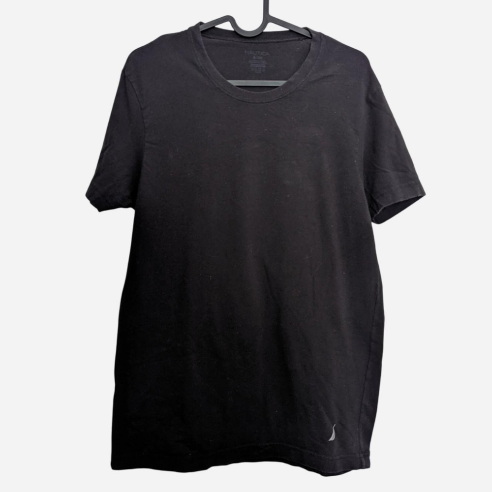Nautica Men's 3-Pack Crew Neck Classic Fit Stretch Cotton T-Shirt Black Size S